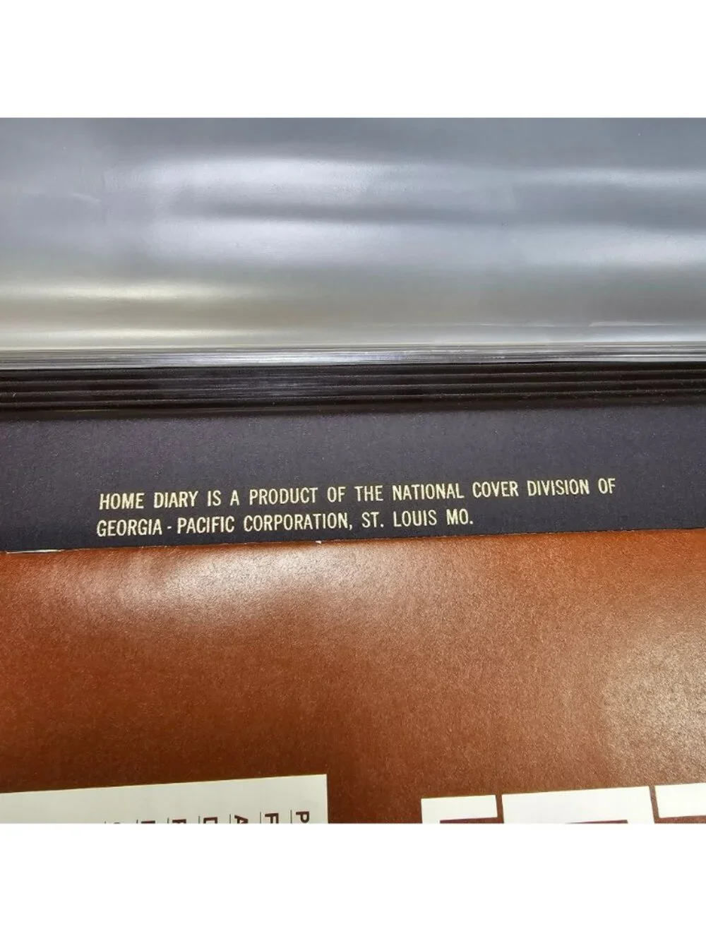 Vintage Home Diary Brown Faux Leather Document Binder with Log Book 11x12